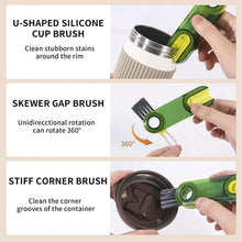 3-in-1 Multifunctional Bottle & Cup Cleaning Brush – Lid & Cover Scrubber for Kitchen (1 Pc)