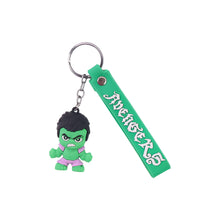 Cute Cartoon Silicone 3D Key Chain with Metal Hook & Strap (Pack of 1)