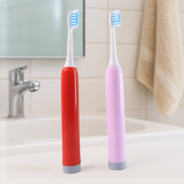 Battery-Operated Electric Toothbrush with Replaceable Head (Mix Color / 1 Pc)